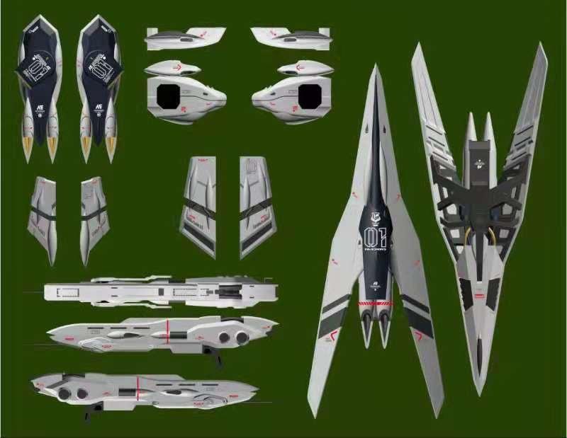 SJL Model 1/100 Outer Armor HWS Version for MG RX-93 Nu Gundam Ver.Ka