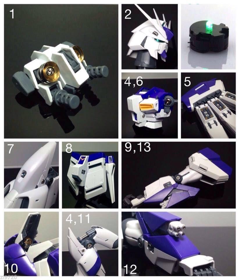 Metal Details Up Parts Set For Bandai 1/100 MG Hi Nu Gundam ver Ka Model Kit