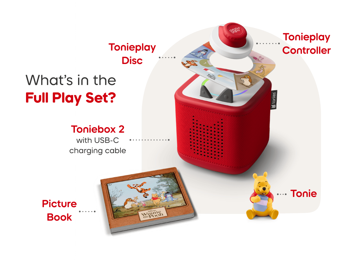 Disney Winnie the Pooh Toniebox 2 Play Set - Cloud Pink